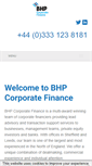 Mobile Screenshot of bhpcorporatefinance.co.uk